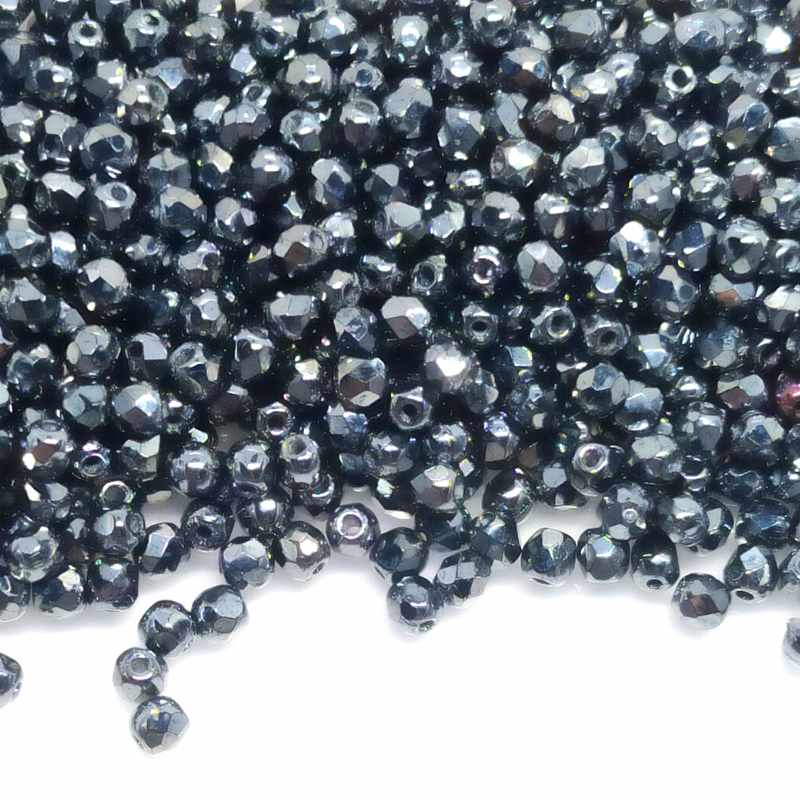 10x Facetadas 3mm JET HEMATITE -  - Crystaldreams Abalorios