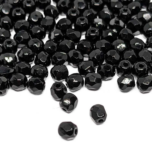 10x Facetadas 3mm JET (negro) -  - Crystaldreams Abalorios