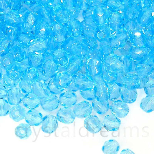 10x Facetadas 4mm AQUAMARINE -  - Crystaldreams Abalorios