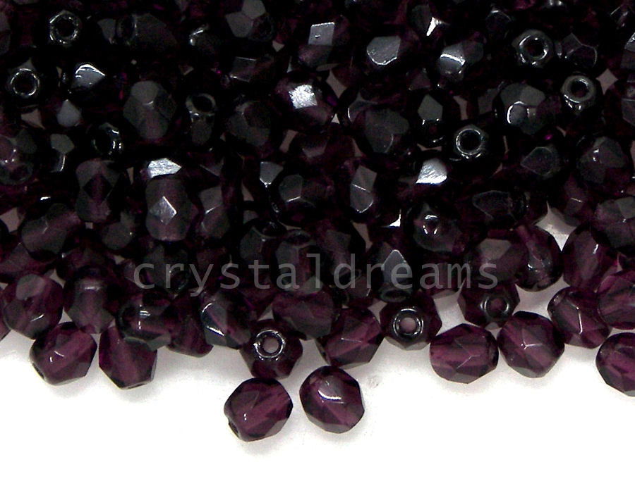 10x Facetadas 4mm DARK AMETHYST -  - Crystaldreams Abalorios