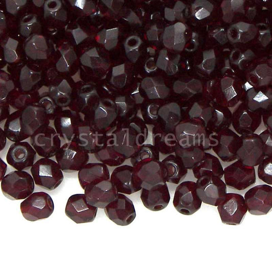 10x Facetadas 4mm Dark Garnet -  - Crystaldreams Abalorios