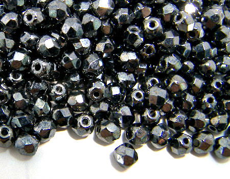 10x Facetadas 4mm JET HEMATITE -  - Crystaldreams Abalorios