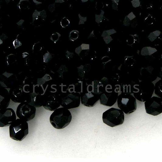 10x Facetadas 4mm JET (NEGRO) -  - Crystaldreams Abalorios