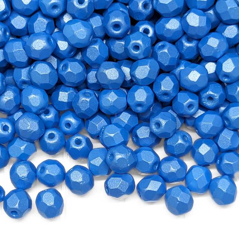 10x Facetadas 4mm POWDERY LIGHT BLUE -  - Crystaldreams Abalorios