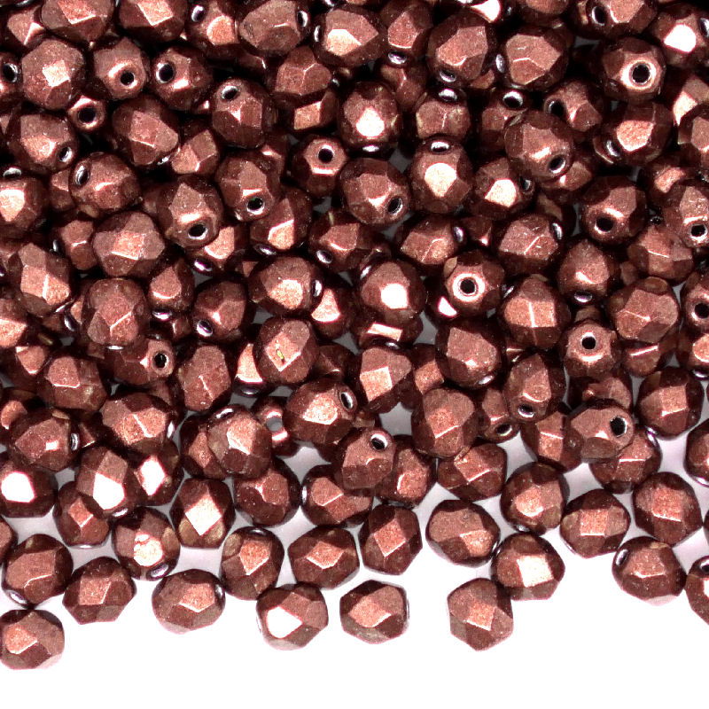 10x Facetadas 4mm SATURATED METALLIC BUTTERUM -  - Crystaldreams Abalorios