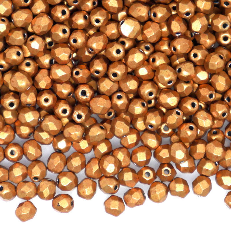 10x Facetadas 4mm SATURATED METALLIC HAZEL -  - Crystaldreams Abalorios
