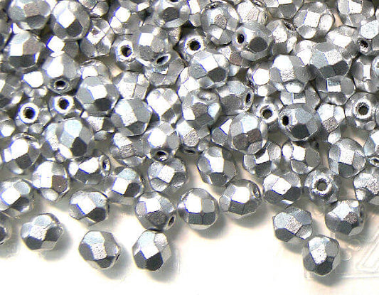 10x Facetadas 4mm SILVER -  - Crystaldreams Abalorios