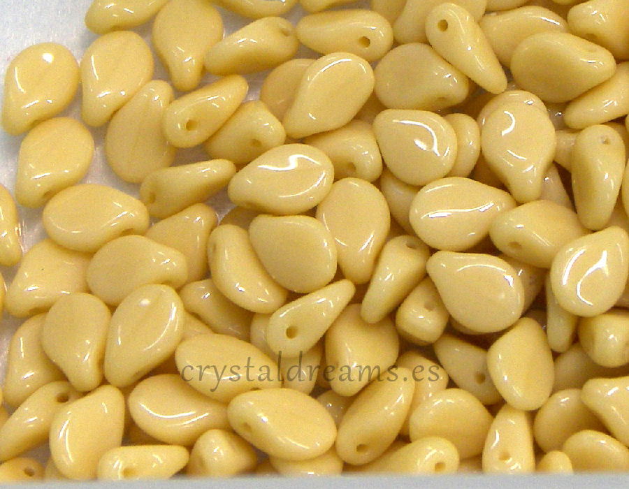 10x PIP Beads Petalos 7x5mm - Aguj: 0,8mm Color: Opaque Beige -  - Crystaldreams Abalorios