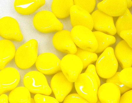 10x PIP Beads Petalos 7x5mm - Aguj: 0,8mm Color: Opaque Yellow -  - Crystaldreams Abalorios