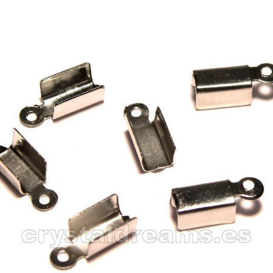 10x Terminales 7x4x4mm Agujero: 1mm - Platinum -  - Crystaldreams Abalorios