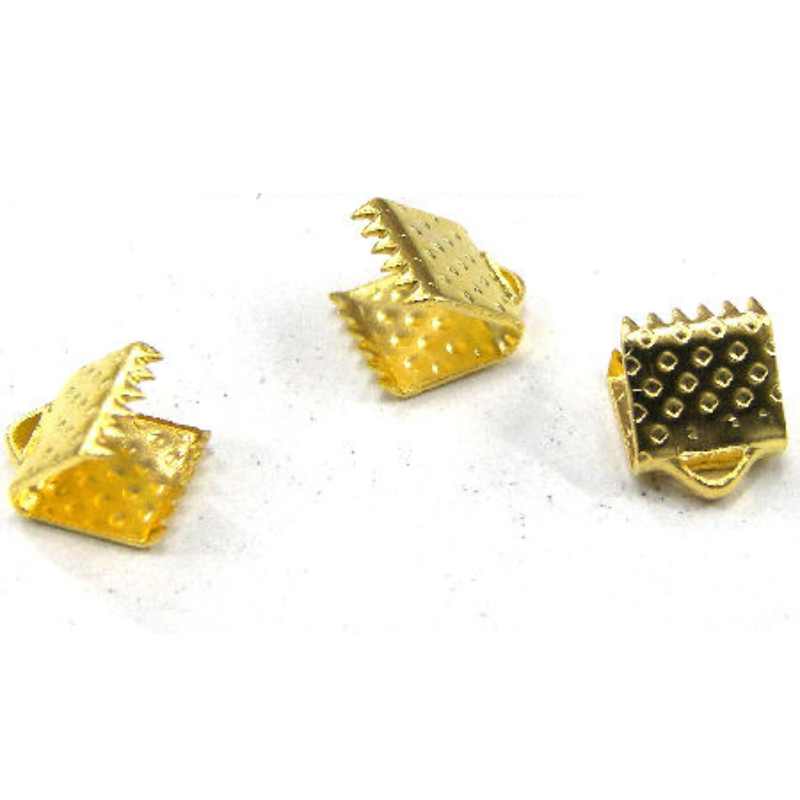 10x Terminales Color Golden 6x6mm Agujero:1,3mm -  - Crystaldreams Abalorios