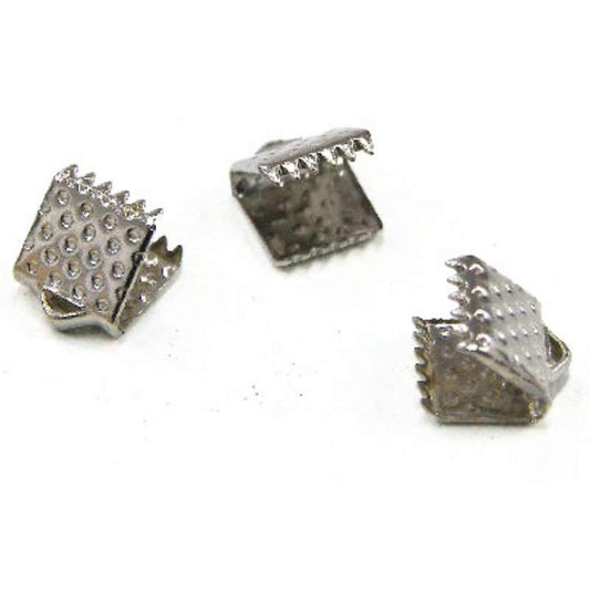 10x Terminales Color Platinum 6x6mm Agujero:1,3mm -  - Crystaldreams Abalorios