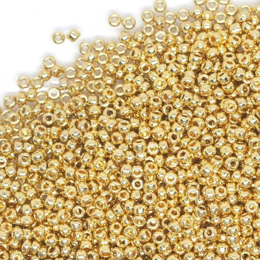 11/0 MIYUKI - rocalla - 24Kt Gold Light Plated - 1gr. -  - Crystaldreams Abalorios
