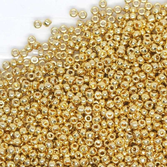 11/0 MIYUKI - rocalla - 24Kt Gold Plated - 1gr. -  - Crystaldreams Abalorios