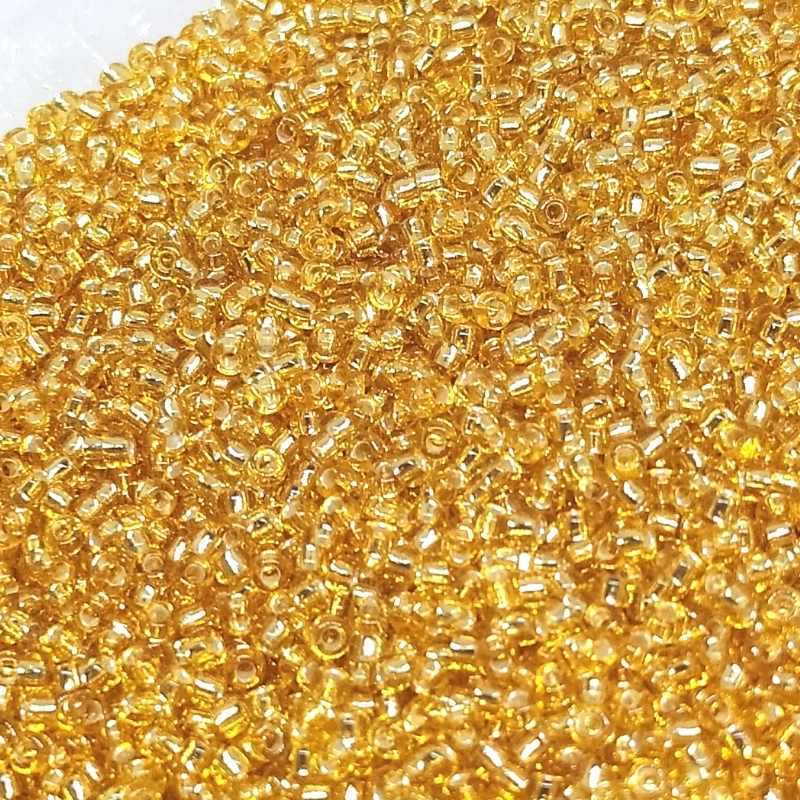 8/0 MIYUKI-rocalla-Argenté doublé d'or-1 g col. 003