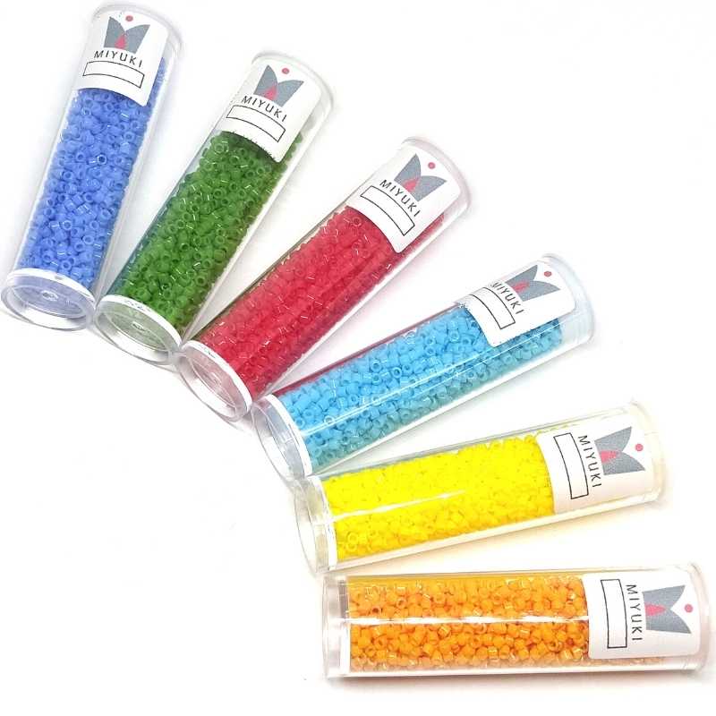 11/0 MIYUKI 6 Colores Delicas Surtido Opacos 7 gr cada Tubo -  