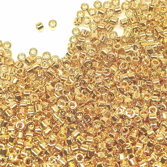 11/0 MIYUKI delica - 24 Kt. Gold Plated - DB031 - 1 gr. -  - Crystaldreams Abalorios