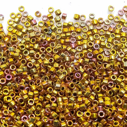 11/0 MIYUKI delica - 24 kt. Gold Iris - 1gr. - DB501 -  - Crystaldreams Abalorios