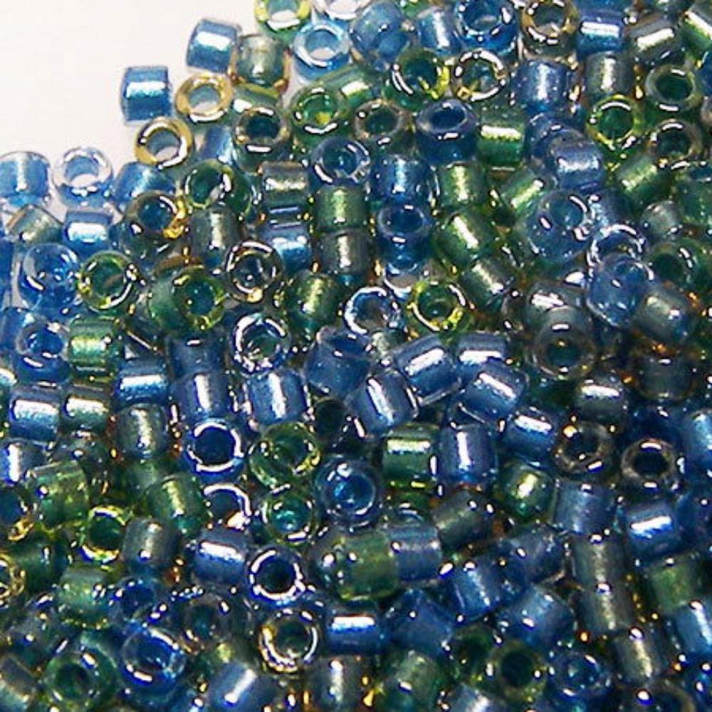 11/0 MIYUKI delica - Lined Green Blue Mix - 1gr. - DB985 -  - Crystaldreams Abalorios