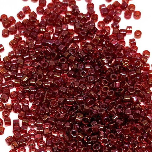11/0 MIYUKI delica - Luster Crystal Red Lined - 1gr. - DB295 -  - Crystaldreams Abalorios