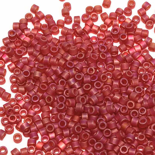 11/0 MIYUKI delica - Matte Light Red AB - 1gr. - DB856 -  - Crystaldreams Abalorios