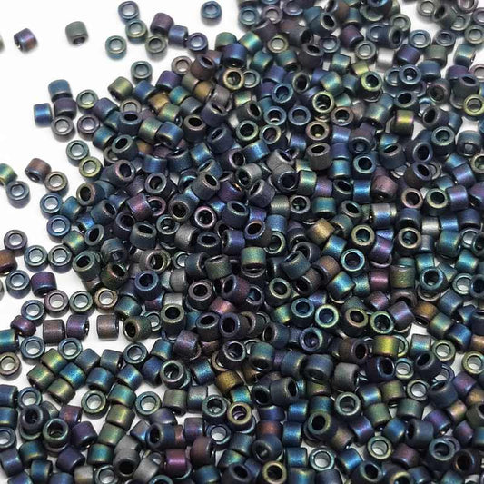 11/0 MIYUKI delica - Matte Rainbow Black - 1gr. DB871 -  - Crystaldreams Abalorios
