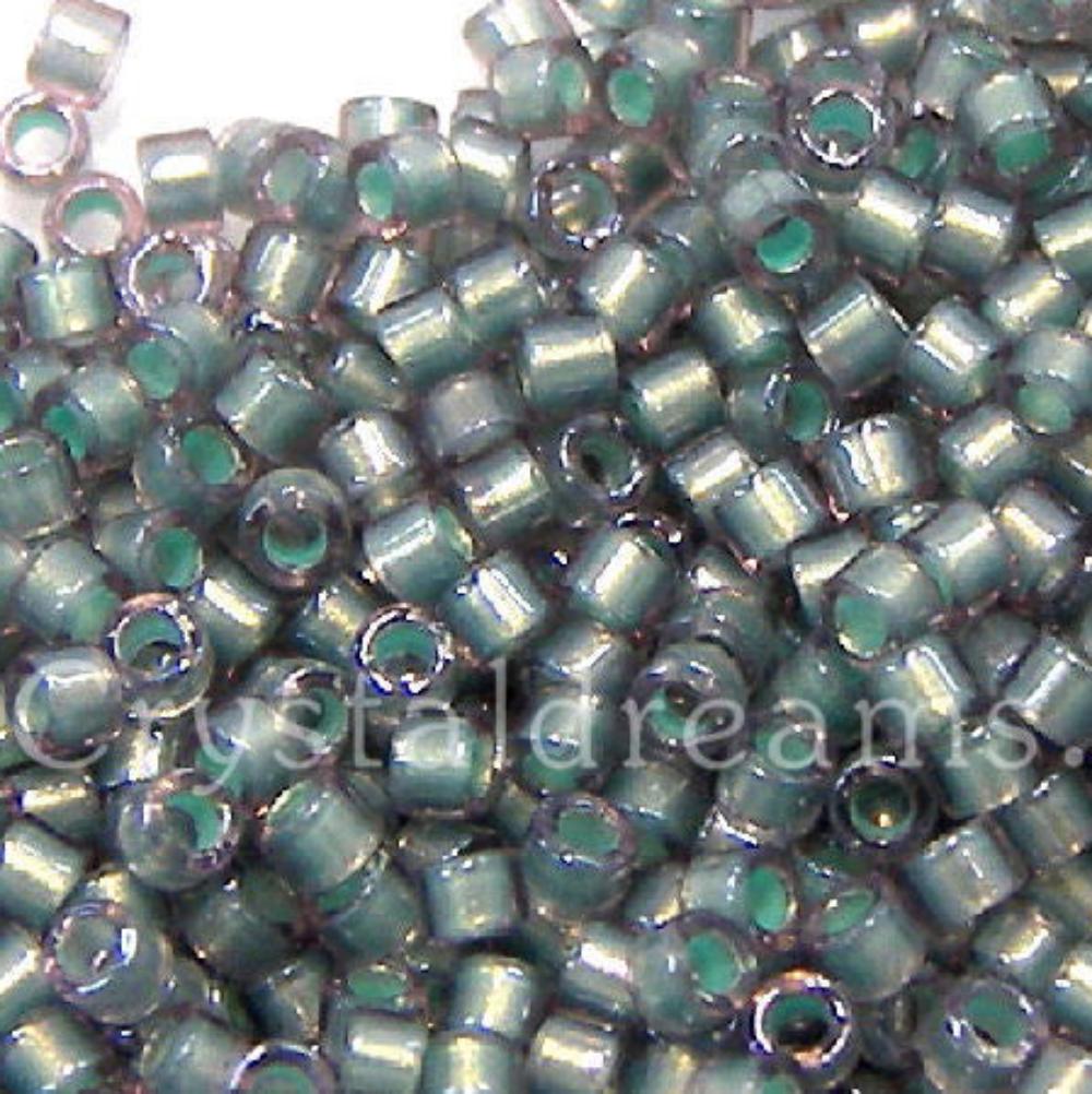 11/0 MIYUKI delica - Mint Pearl Lined Pink Mist - DB1712 - 1gr. -  - Crystaldreams Abalorios