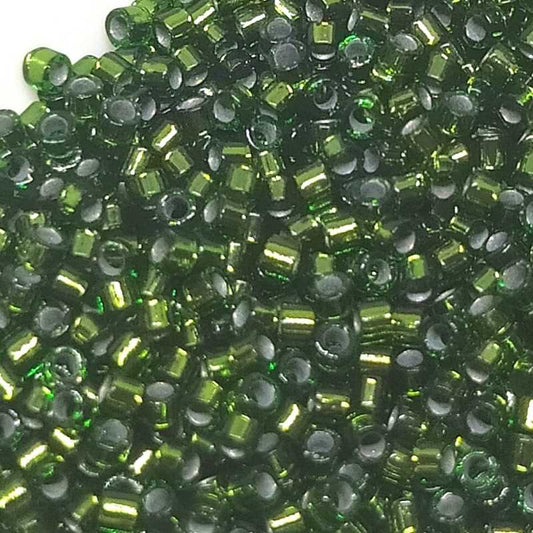 11/0 MIYUKI delica - Olive Silver Lined - 1gr. DB182 -  - Crystaldreams Abalorios