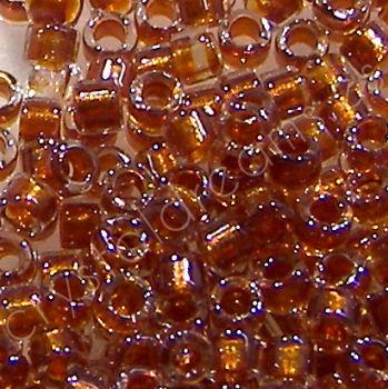 11/0 MIYUKI delica - Sparkling Dark Amber Lined Crystal - 1gr. -  - Crystaldreams Abalorios
