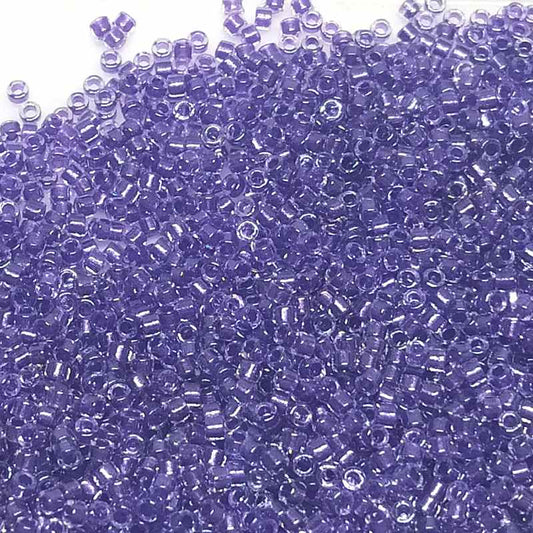 11/0 MIYUKI delica - Sparkling Purple Lined Crystal - 1gr. -  - Crystaldreams Abalorios