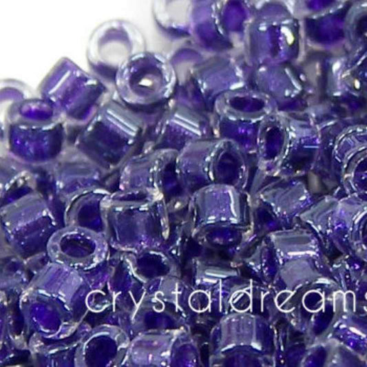 11/0 MIYUKI delica  - Sparkling Violet Lined Crystal - 1gr. -  - Crystaldreams Abalorios