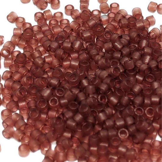 11/0 MIYUKI delica - Transparent Mate Dark Salmon- 1gr. DB773 -  - Crystaldreams Abalorios