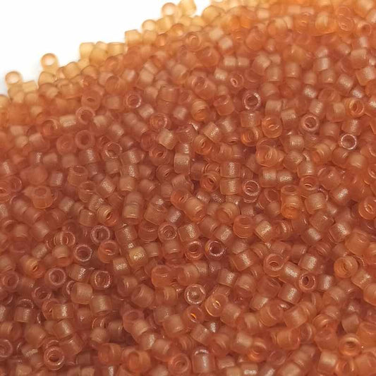 11/0 MIYUKI delica - Transparent orange Mate - 1gr. DB777 -  - Crystaldreams Abalorios