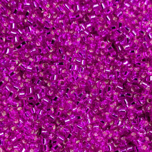 11/0 MIYUKI delica DB1340 Silverlined Dyed Fuchsia - 1gr. -  