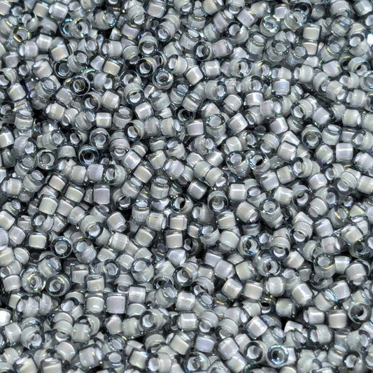 11/0 MIYUKI delica DB1793 White Lined AB Gray - 1gr. -  