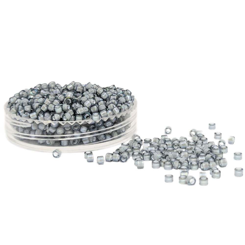 11/0 MIYUKI delica DB1793 White Lined AB Gray - 1gr. -  