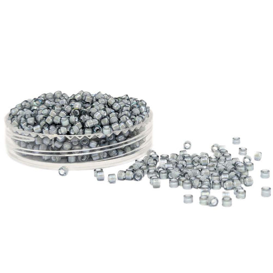 11/0 MIYUKI delica DB1793 White Lined AB Gray - 1gr. -  