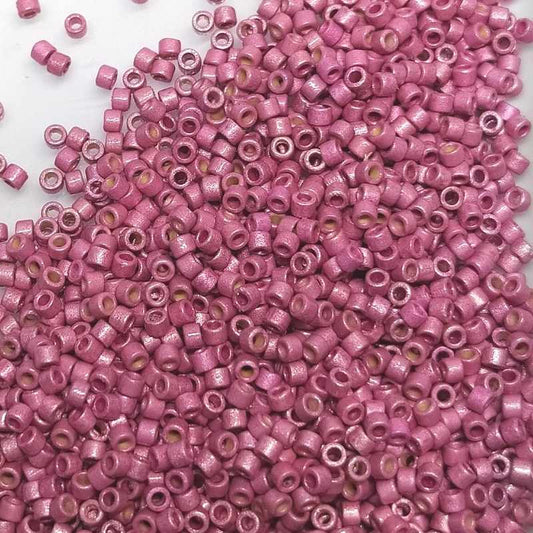 11/0 MIYUKI delica Duracoat Galv. Matte Hot Pink 1gr. - DB1840F -  - Crystaldreams Abalorios