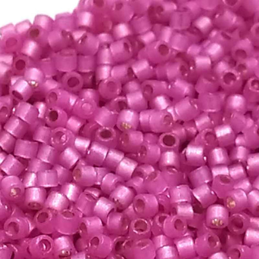 11/0 MIYUKI delica Duracoat Silver Lined Dyed Pink Parfait 2174 -  - Crystaldreams Abalorios
