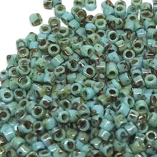 11/0 MIYUKI delica Opaque Picasso Turquoise Blue - 1gr. - DB2264 -  - Crystaldreams Abalorios