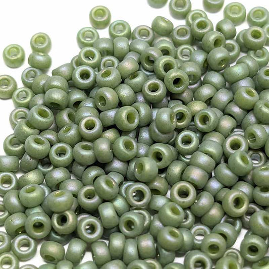 11/0 MIYUKI rocalla Glazed Frosted Pistacho 1gr. 4698 -  - Crystaldreams Abalorios