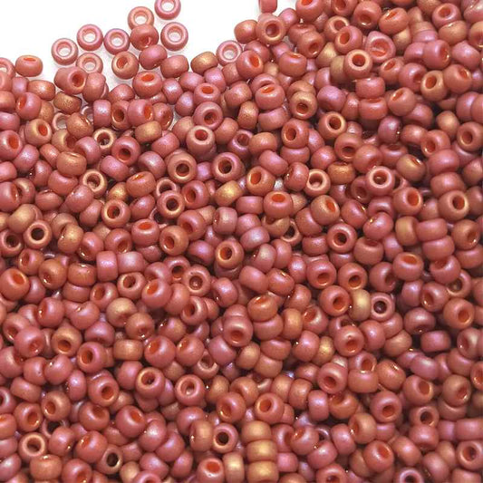 11/0 MIYUKI rocalla Glazed Frosted Rainbow Cardinal 1gr. 4695 -  - Crystaldreams Abalorios