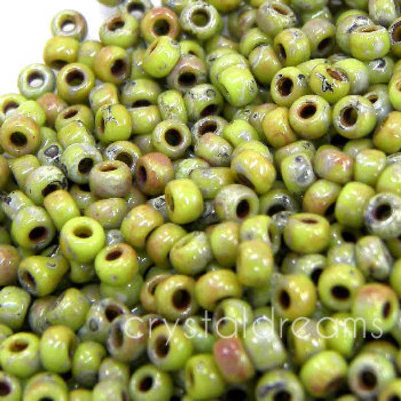 11/0 MIYUKI rocalla Opaque Picasso Chartreuse 1gr. 4515 -  - Crystaldreams Abalorios