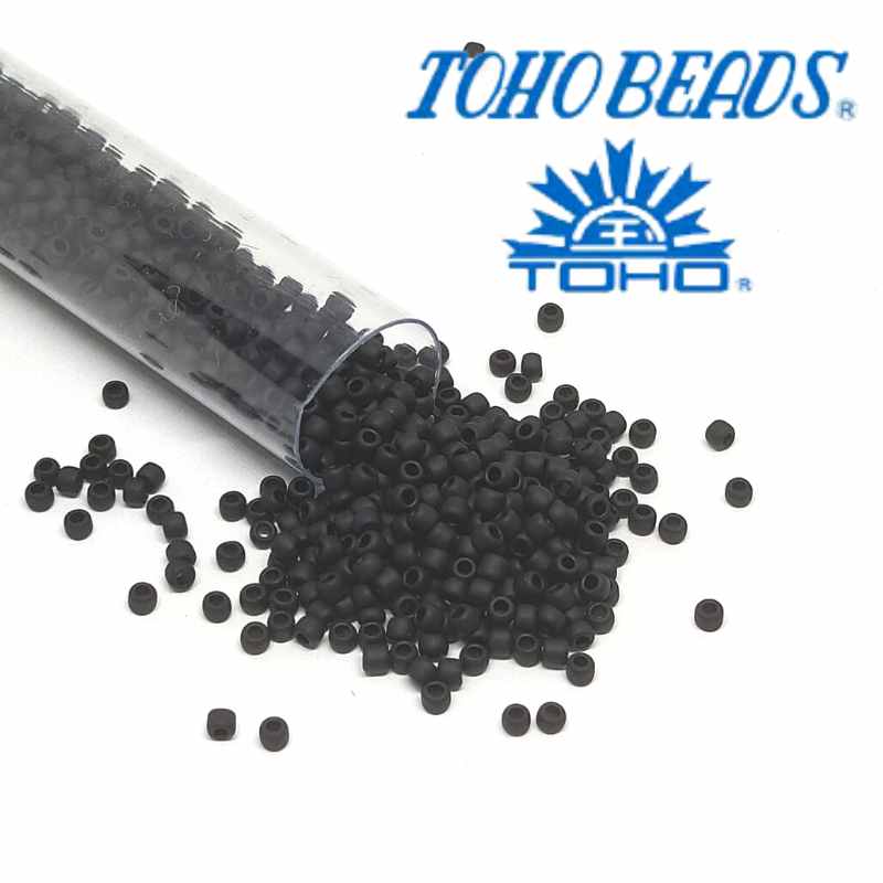 11/0 Toho - rocalla - Opaque Frosted Black - 5gr. col.49F -  - Crystaldreams Abalorios