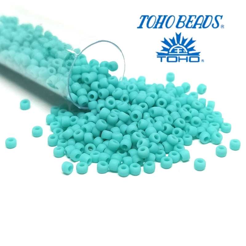 11/0 Toho - rocalla - Opaque Frosted Turquoise - 5gr. col.55F -  - Crystaldreams Abalorios