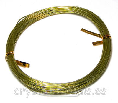 12 METROS - CABLE DE ALUMINIO - 1mm - APPLE GREEN -  - Crystaldreams Abalorios