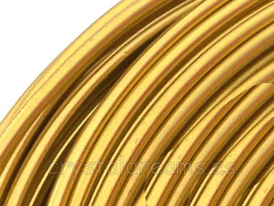 12 Metros de CABLE DE ALUMINIO - 2mm - GOLDEN YELLOW -  - Crystaldreams Abalorios