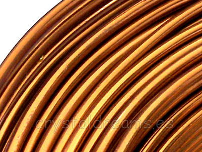 12 Metros de CABLE DE ALUMINIO - 2mm - LIGHT BROWN -  - Crystaldreams Abalorios