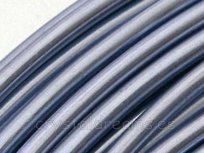 12 Metros de CABLE DE ALUMINIO - 2mm - PLATEADO MATE -  - Crystaldreams Abalorios