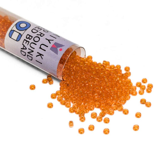 Miyuki Seed Beads Tube 11/0 "Transparent Orange" Color 138